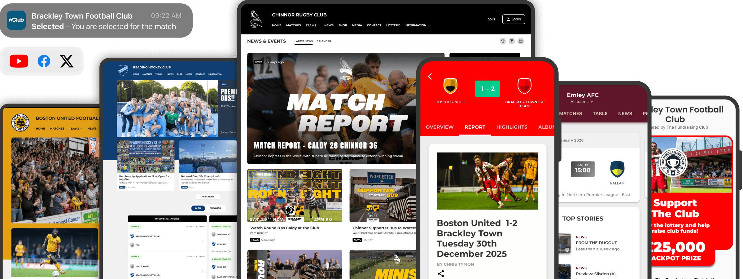 Pitchero technology — websites, apps, payments, registrations, fundraising and media