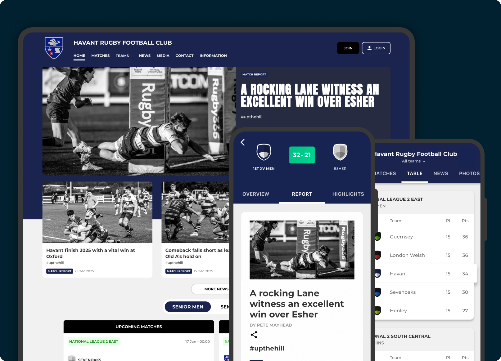 Club membership and registration features