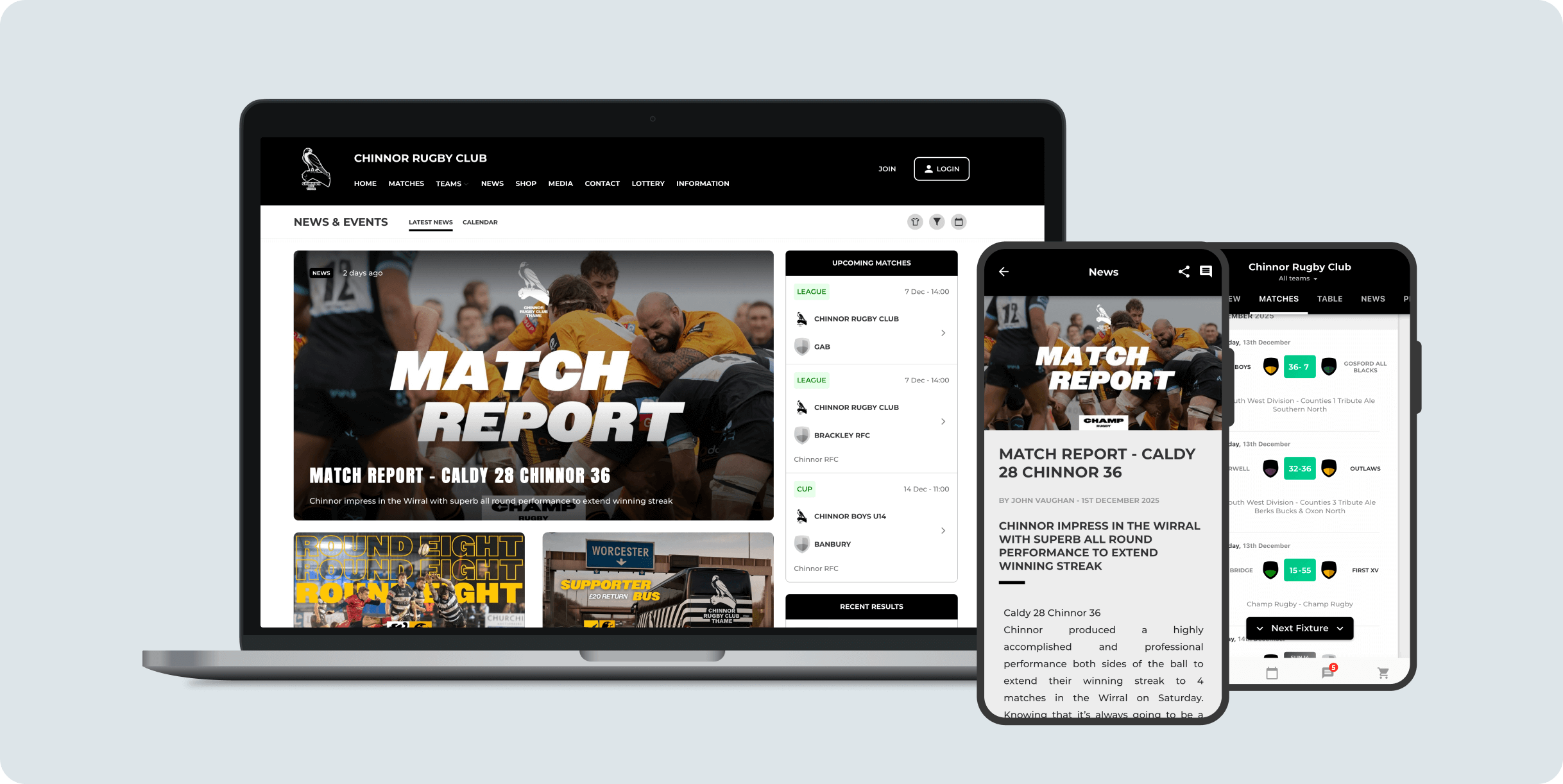 Pitchero platform showcase for rugby union clubs